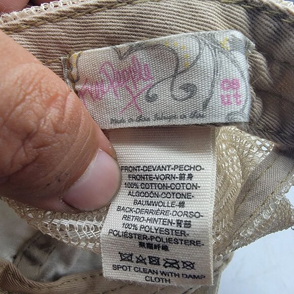 Free People Distressed Beige Trucker Hat Adjustable Casual Going Out Comfort - Picture 5 of 9